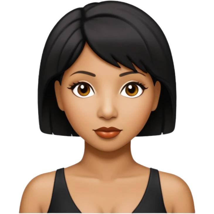 Toni Braxton with black short hair emoji
