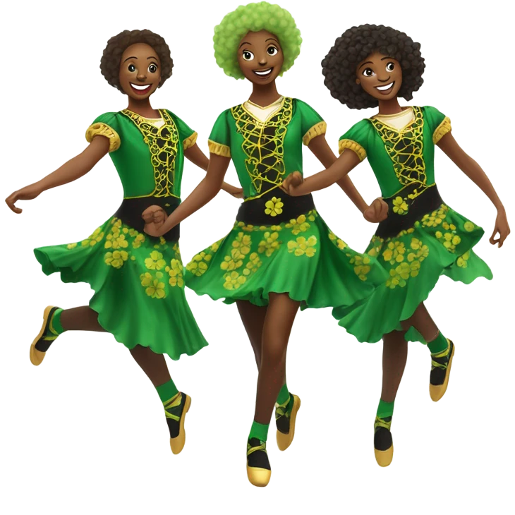 shamrock dancing emoji