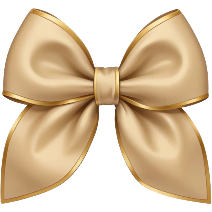 beige bow emoji