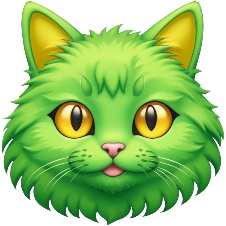 green furry cat emoji