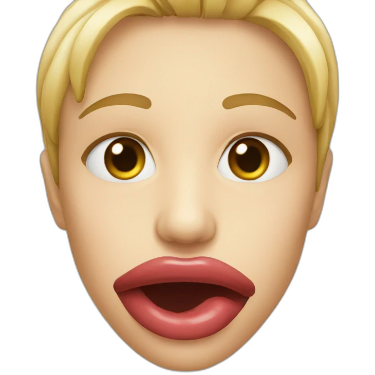 bite lip emoji