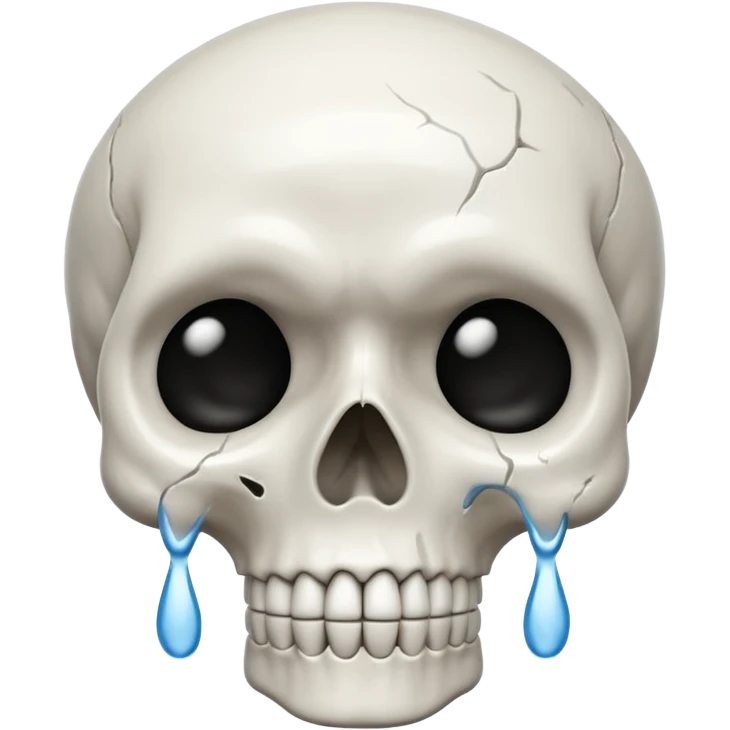 Skull crying emoji