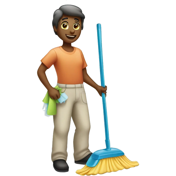 cleaning house emoji