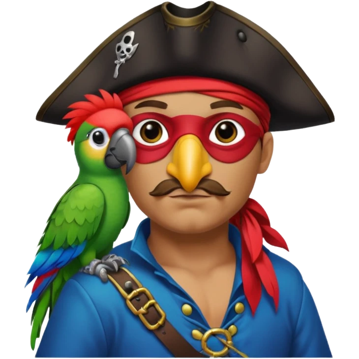 pirate and parrot emoji
