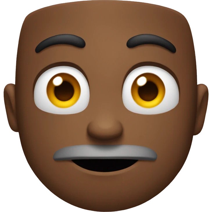 Cringe emoji with monobrow emoji