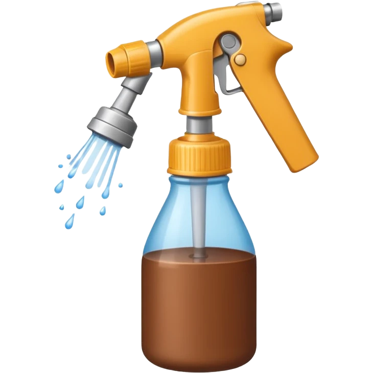 spray bottle brown colored emoji