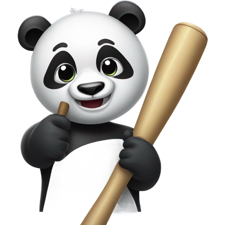 Panda with a bat emoji