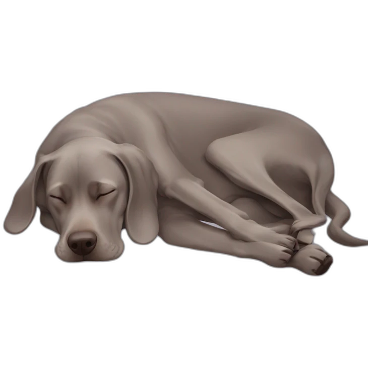 weimaraner sleep emoji