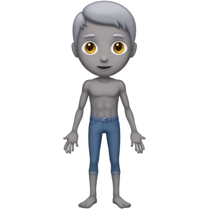 Mutant tall skinny gray emoji