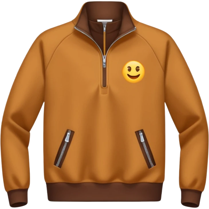 Half zip brown quarter zip emoji