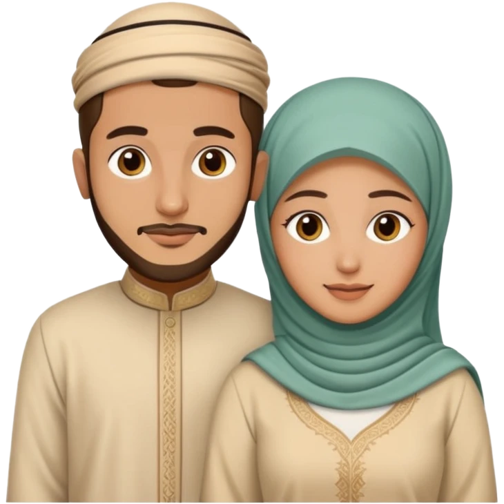 زوجان يرتديان زي رمضان emoji