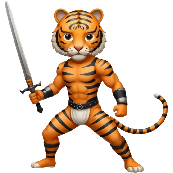 Tiger animal fencing sword  emoji