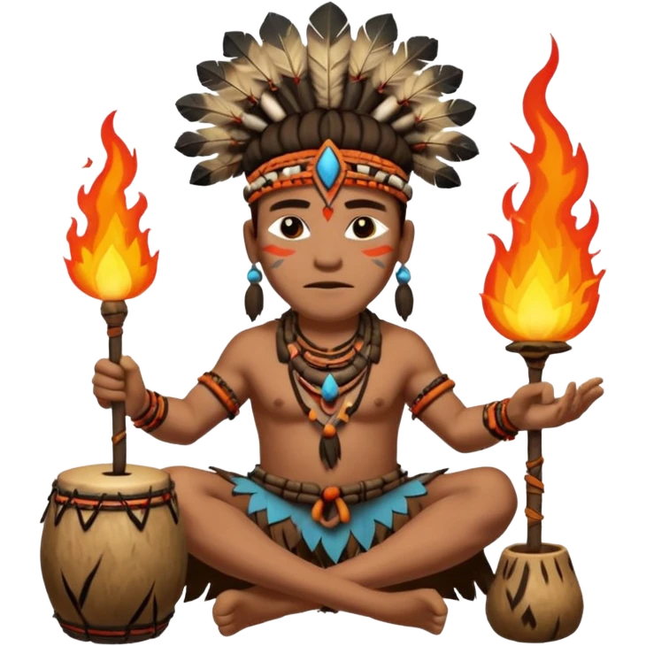 SHAMAN DRUM FIRE emoji