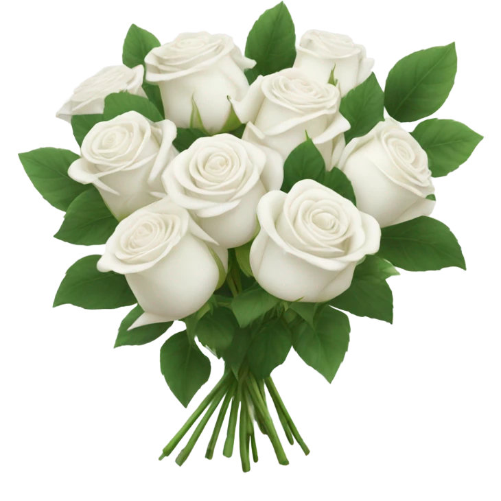 White roses emoji
