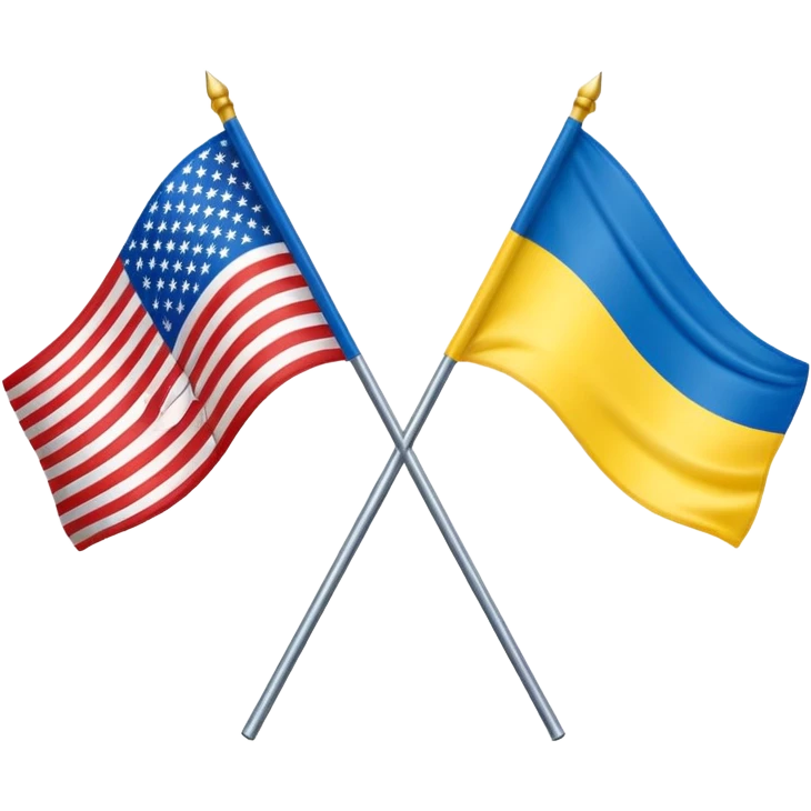usa and ukraine flags together, sport equipment under emoji