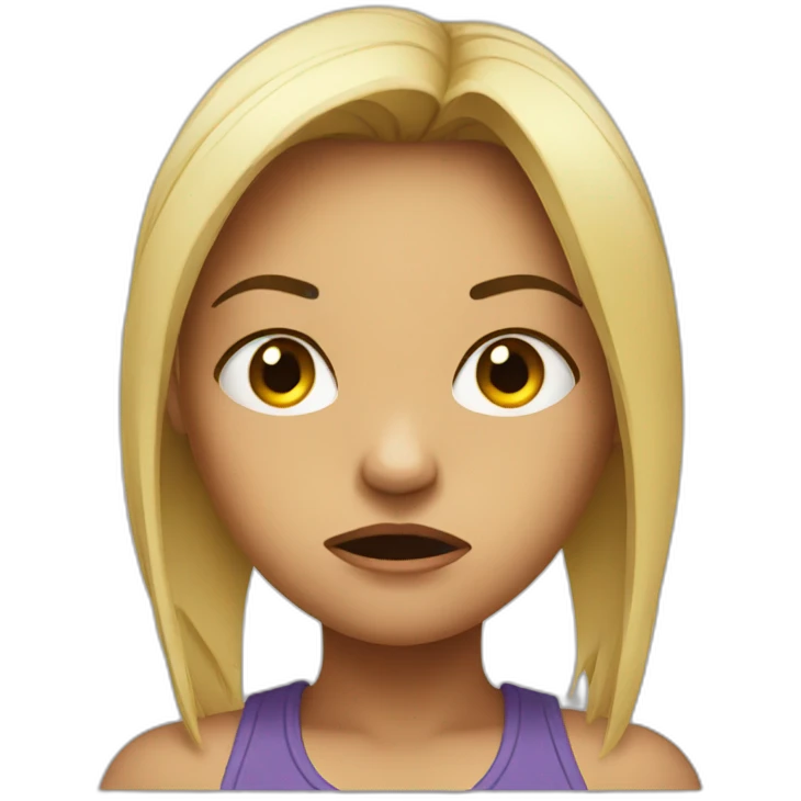 Pissed off girl emoji