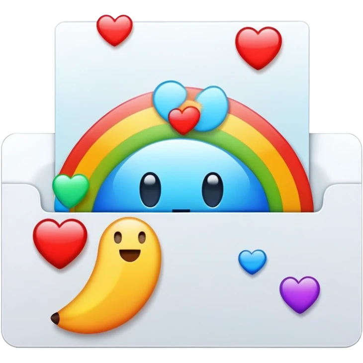 A postcard emoji