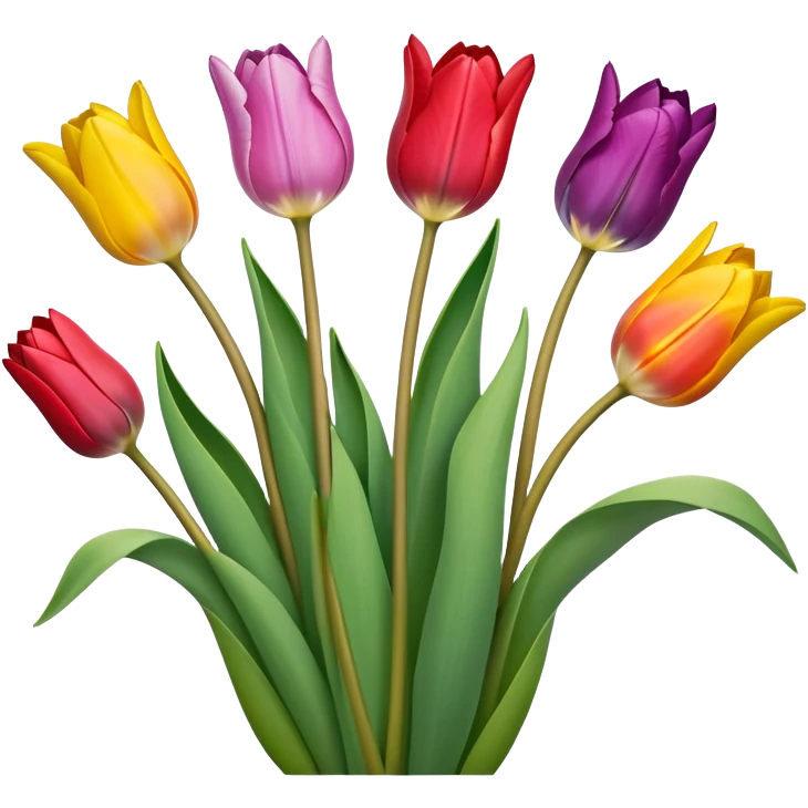 ramo de tulipanes emoji
