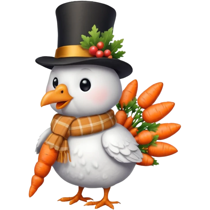 Fancy snow turkey emoji
