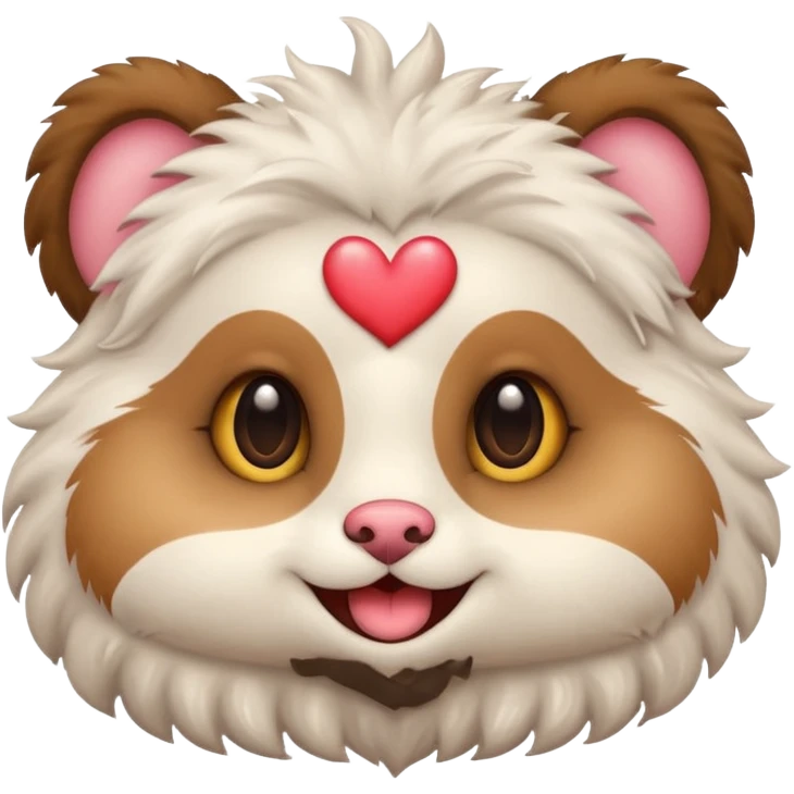 кароче какая то животное и заместь глаза там сердечко 😍 как этот  emoji