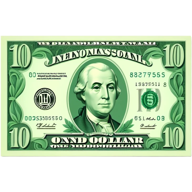 $100 rectangular dollar bill emoji