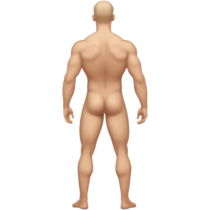 Man nude full body uncovered back emoji