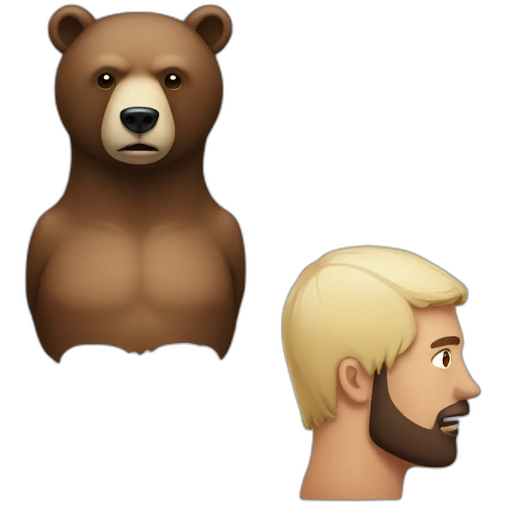 Bear Vs A Human Head emoji