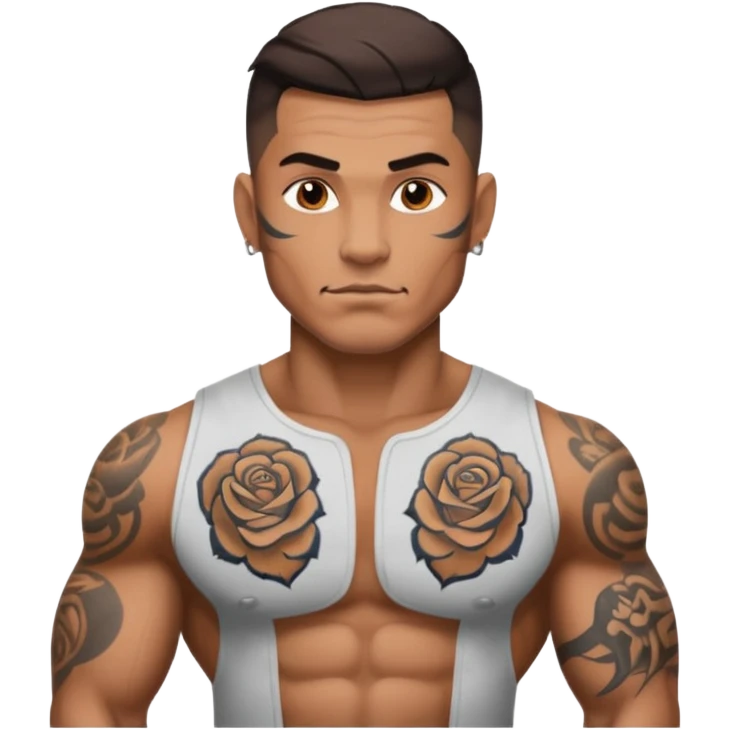 men body fill with tatoos emoji