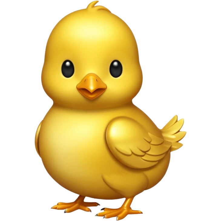 gold metal chick emoji