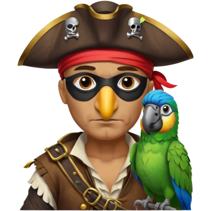 pirate and parrot emoji