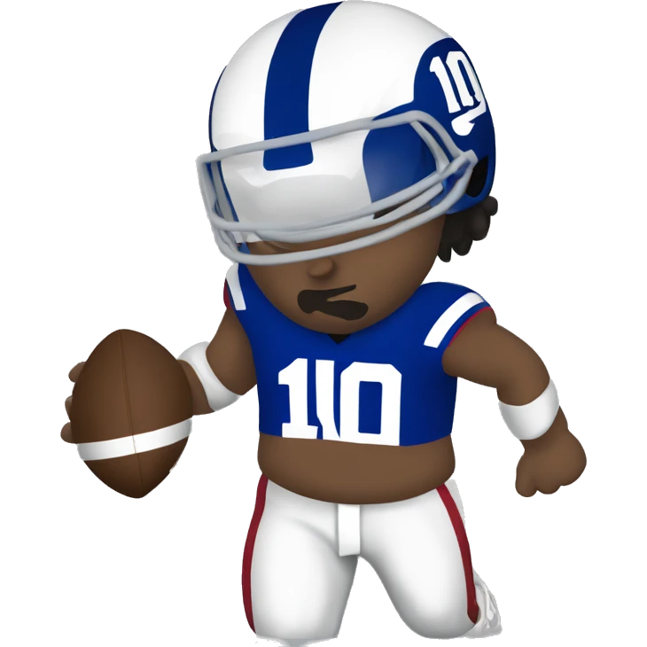 make ny giants colors football player with a number 10 jersey but not with the giants logo emoji