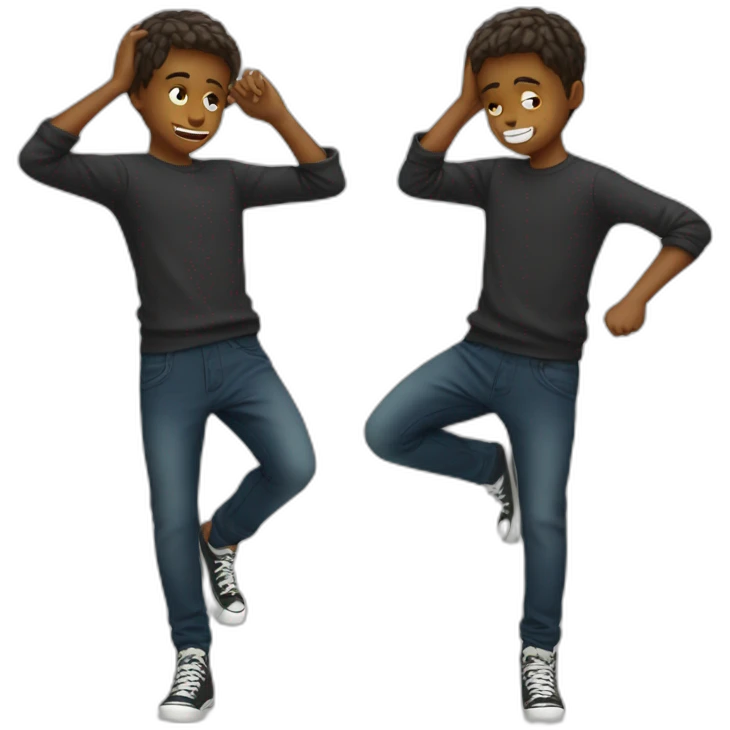 Boy do a dab emoji