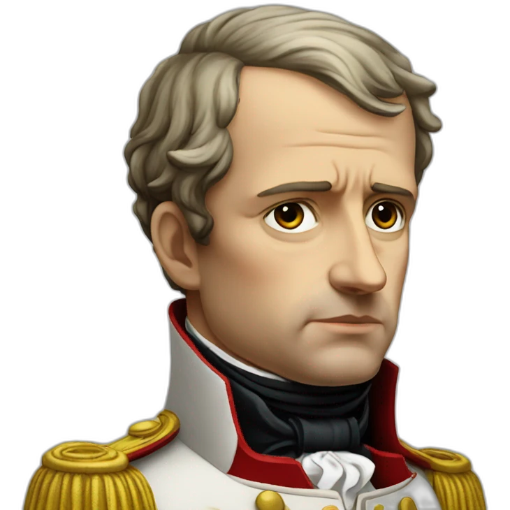 Napoleon assis triste seul emoji
