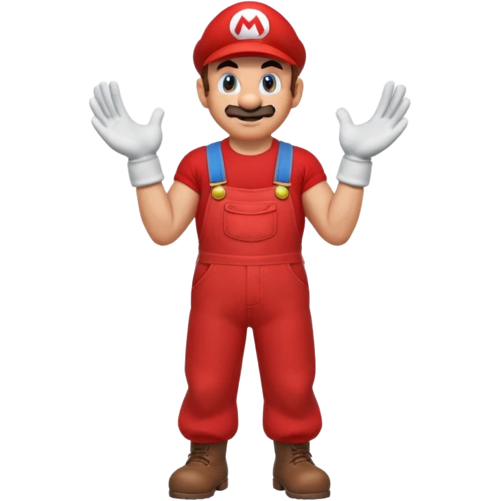 mario turned around with buttcheeks out  emoji