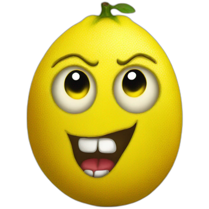 Evil lemon emoji
