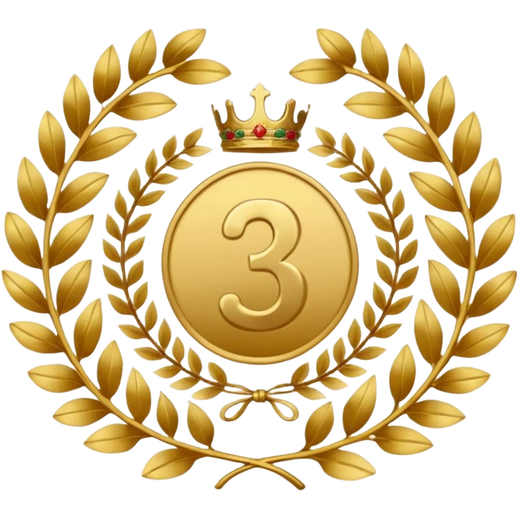 The number that took 23nd place was decorated with an imperial laurel wreath emoji