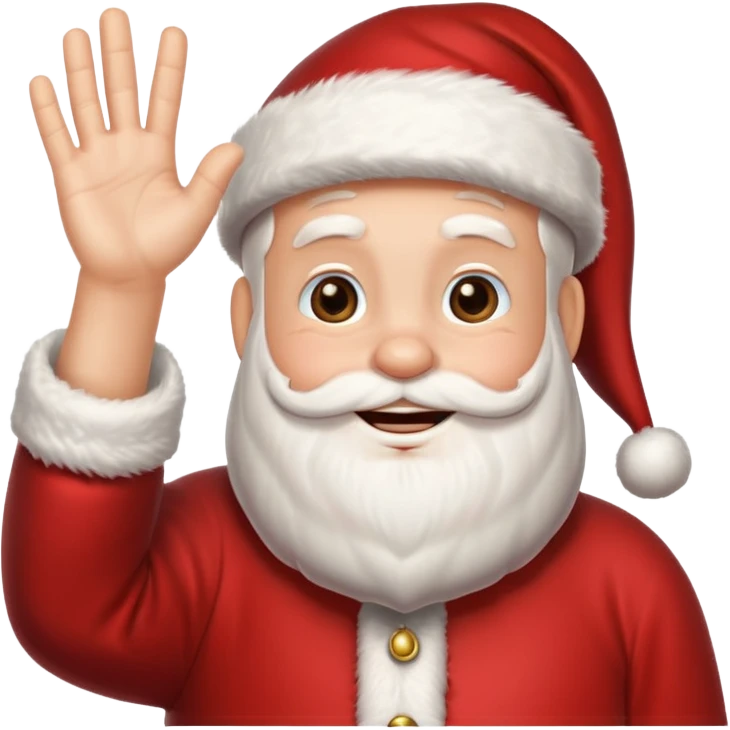 SANTA CLAUSE Y MANO ARRIBA ANIMANDO emoji