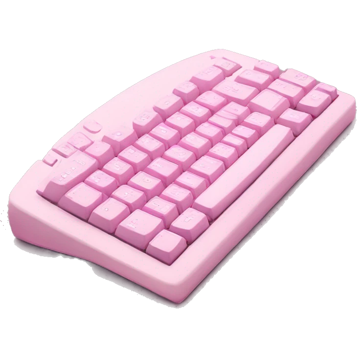 Pastel pink gaming computer keyboard emoji