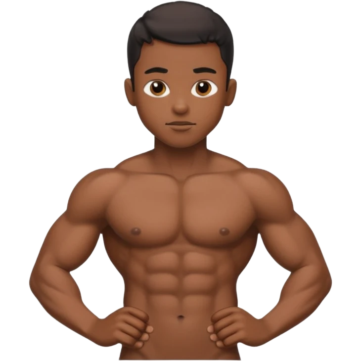 a sexy black boy naked with a long dick emoji