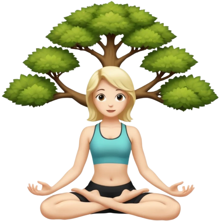 tree yoga poses Girl emoji