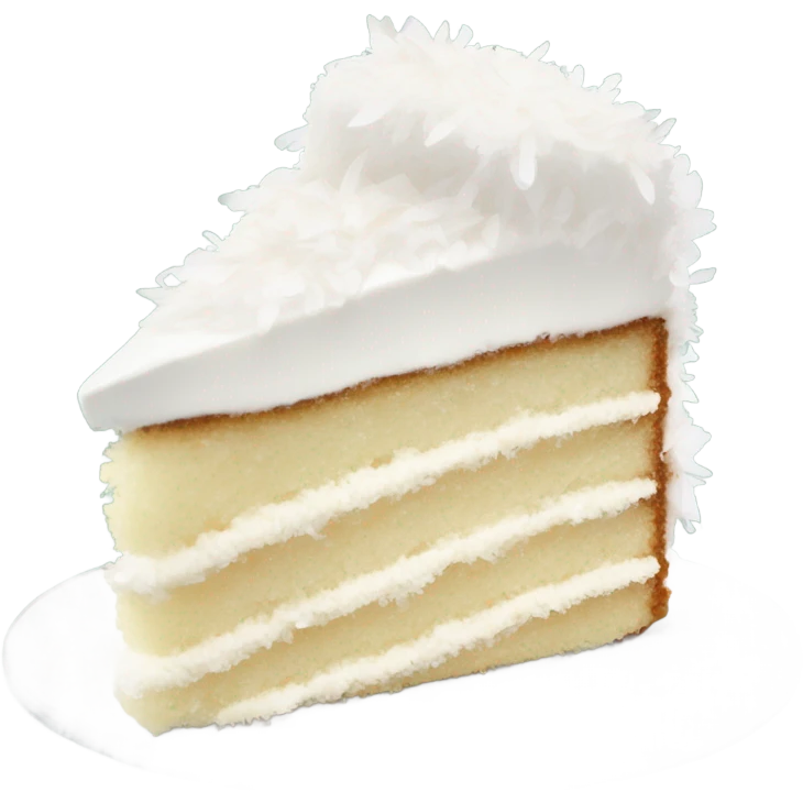 Coconut cake slice emoji