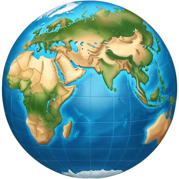 Earth globe showing continents and oceans emoji