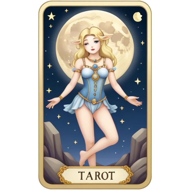 The moon Tarot card emoji
