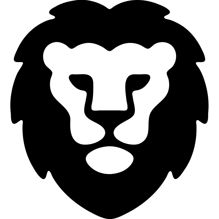 simple lion head icon emoji
