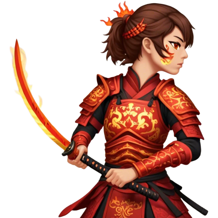 Fire-Wielding Samurai emoji
