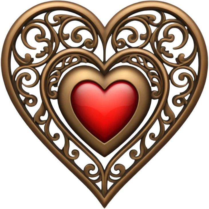heart with gothic filigree emoji