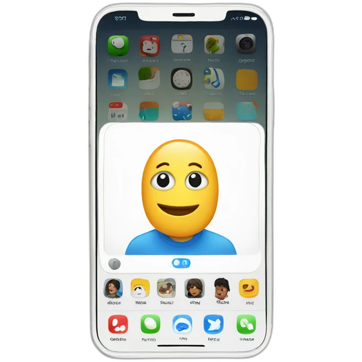 iphone with social medias emoji