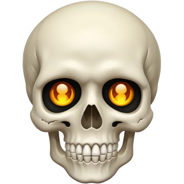 Nervous skull emoji