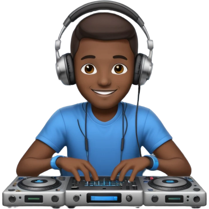 dj with setup emoji