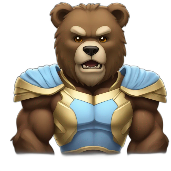 Heavenly Bear of power, beast mode emoji
